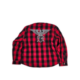 GKSPORT Red & Black Buffalo Check Flannel Shirt