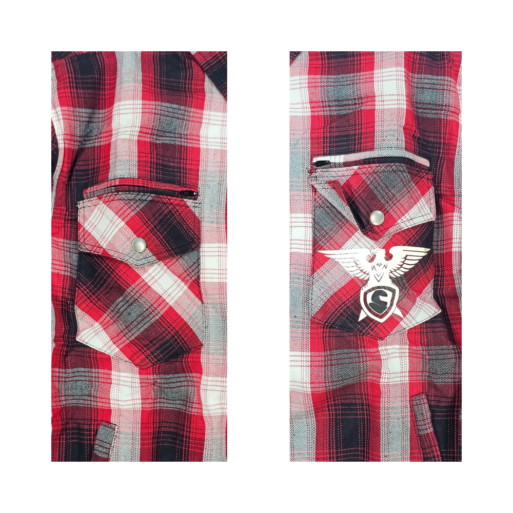 GKSPORT Red, Black & Grey Flannel Shirt