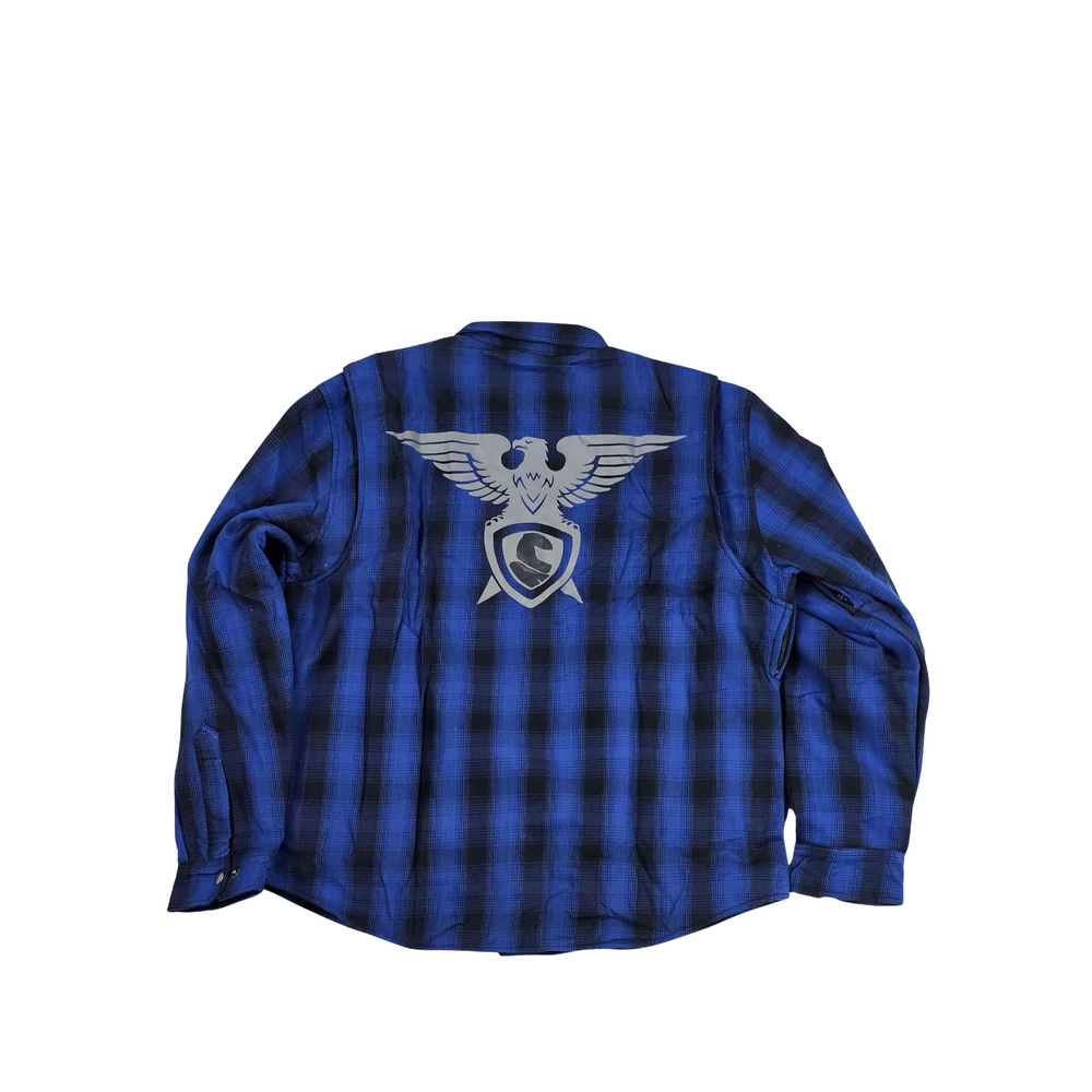 GKSPORT Royal Blue & Black Flannel Shirt