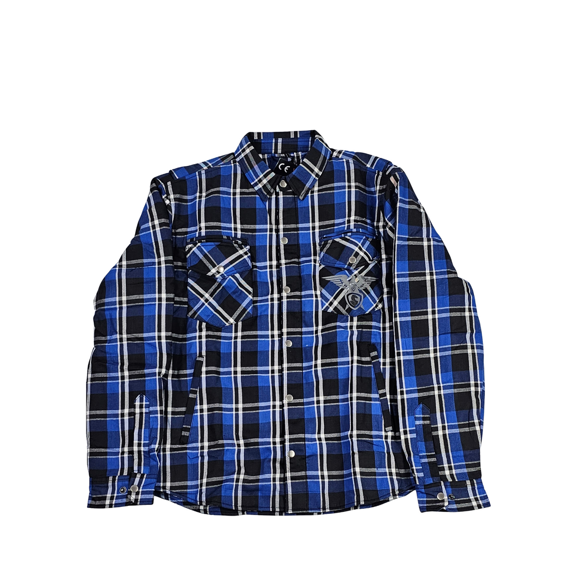 GKSPORT Royal Blue & Black Tartan Flannel Shirt