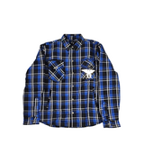 GKSPORT Royal Blue & Black Tartan Flannel Shirt