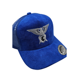 GKSPORT Royal Blue Suede Snapback Cap