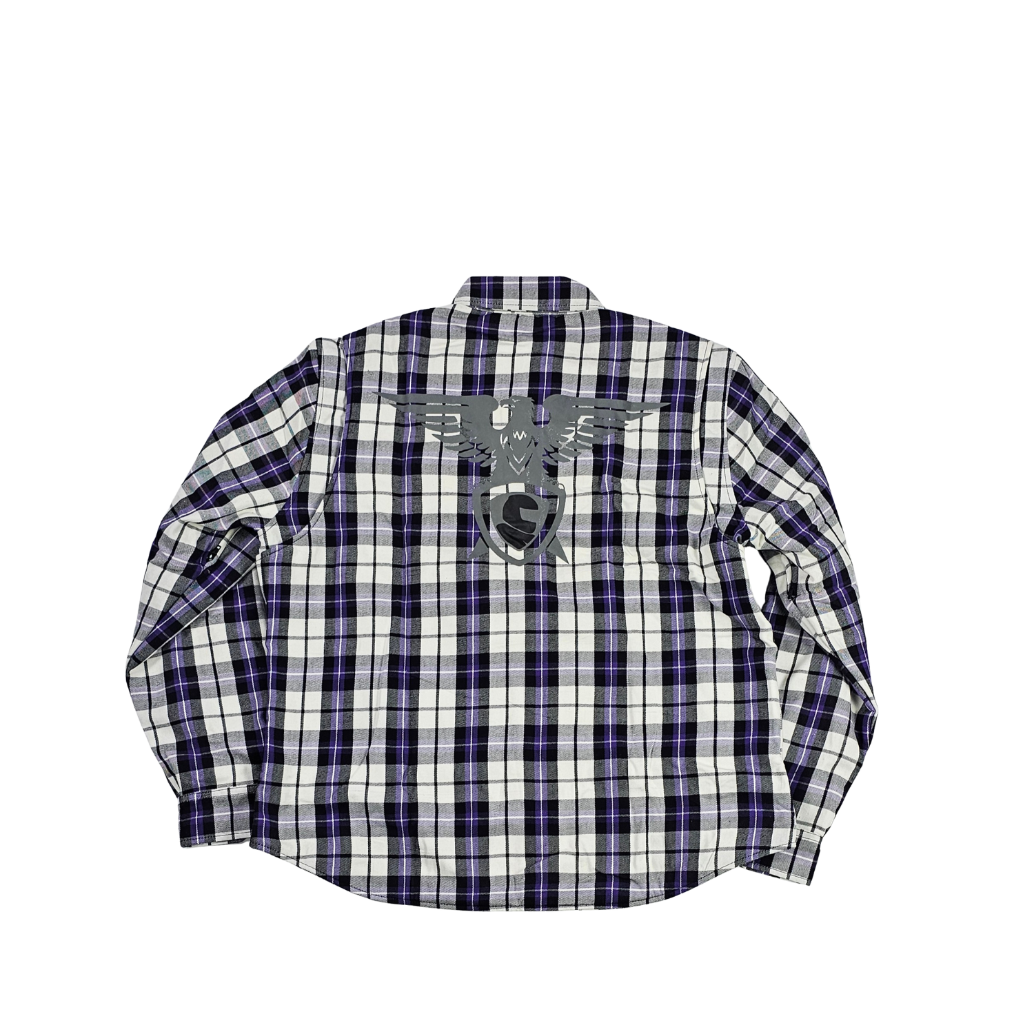 GKSPORT White & Black Flannel Shirt