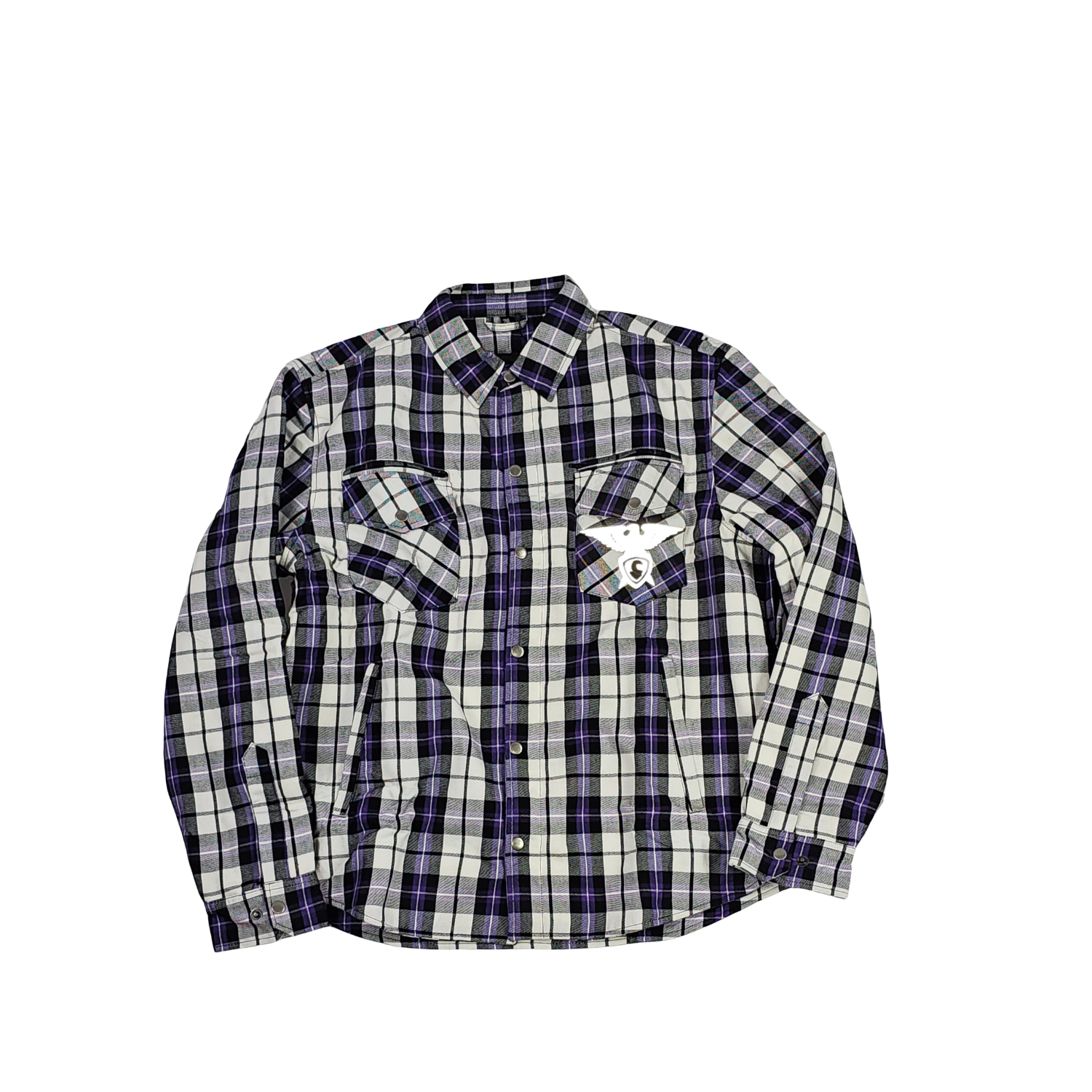 GKSPORT White & Black Flannel Shirt