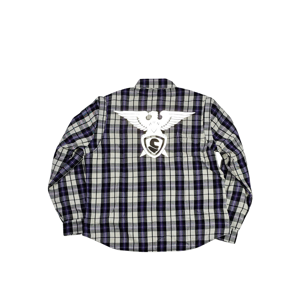 GKSPORT White & Black Flannel Shirt